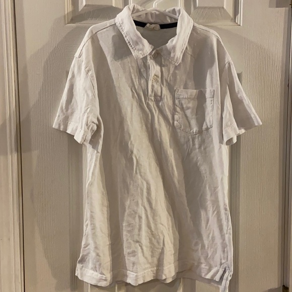 Boys Crazy 8 Large White Collared T-Shirt - Picture 1 of 4